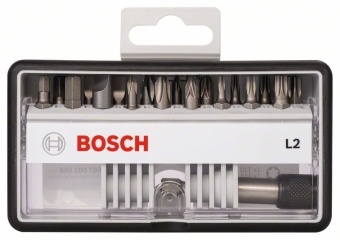Набор Robust Line из 18+1 насадок-бит L Extra Hart PH1 PH2 PH3 PZ1 PZ2 PZ3 T10 T15 T20 T25 T30 T40 S0,6x4,5 S0,8x5,5 S1,2x8,0 HEX4 HEX5 HEX6 25 mm 2607002568